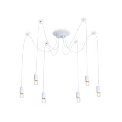 Подвесная люстра в стиле лофт TR8177/6 WH белый E27*6 max 40W D630*910, фото 