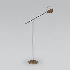 Напольный светильник 01143/1 черный/золото, фото 