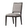 Чёрный стул из дуба “Карлайл” LouvreHome LHFDC2195HLN black oak / fog linen Чёрный стул из дуба “Карлайл” LouvreHome LHFDC2195HLN black oak / fog linen, фото