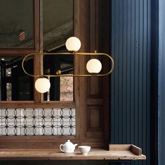 Подвесной Реечный Светильник Hoop L90 Латунь By Imperiumloft, фото , изображение 6