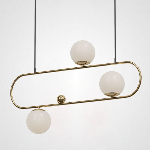 Подвесной Реечный Светильник Hoop L90 Латунь By Imperiumloft, фото 