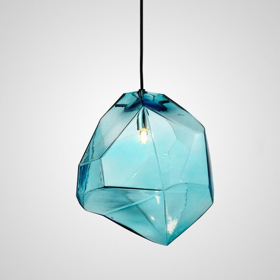 Подвесной Светильник Color Ice Cube Pendant Jevio 1 Голубой By Imperiumloft, фото 