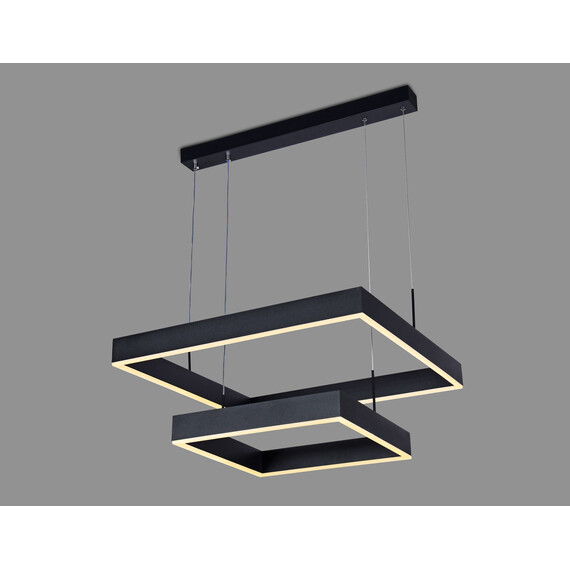 Светильник светодиодный подвесной с пультом FA6633/2 BK черный 108W 600*600*720 (ПДУ РАДИО 2.4G), фото , изображение 2