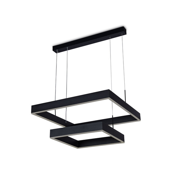 Светильник светодиодный подвесной с пультом FA6633/2 BK черный 108W 600*600*720 (ПДУ РАДИО 2.4G), фото , изображение 4