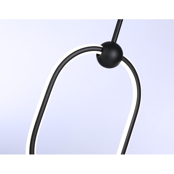 Светильник светодиодный подвесной с пультом FL10577 BK черный 3000K/4200K/6400K 56W 230*16*1000 (ПДУ ИК), фото , изображение 8