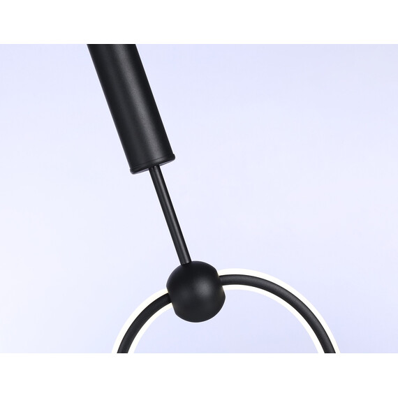 Светильник светодиодный подвесной с пультом FL10577 BK черный 3000K/4200K/6400K 56W 230*16*1000 (ПДУ ИК), фото , изображение 7