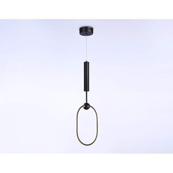 Светильник светодиодный подвесной с пультом FL10577 BK черный 3000K/4200K/6400K 56W 230*16*1000 (ПДУ ИК), фото , изображение 2