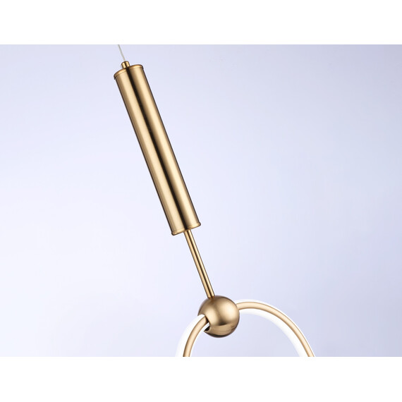 Светильник светодиодный подвесной с пультом FL10578 BS латунь 3000K/4200K/6400K 56W 230*16*1000 (ПДУ ИК), фото , изображение 7