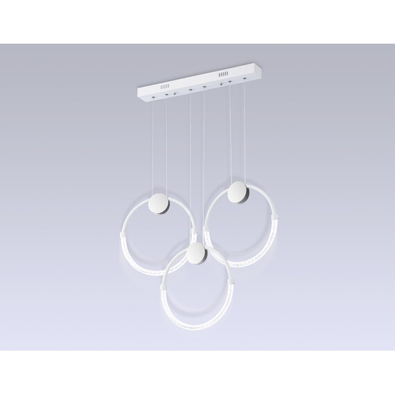 Светильник светодиодный подвесной FL10595/3 WH/CH белый/хром 4200K 34W 630*20*1200 (Без ПДУ), фото , изображение 3