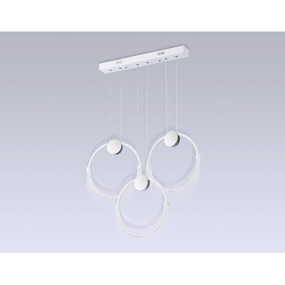 Светильник светодиодный подвесной FL10595/3 WH/CH белый/хром 4200K 34W 630*20*1200 (Без ПДУ), фото , изображение 2