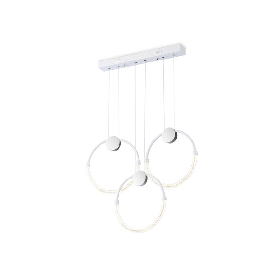 Светильник светодиодный подвесной FL10595/3 WH/CH белый/хром 4200K 34W 630*20*1200 (Без ПДУ), фото 