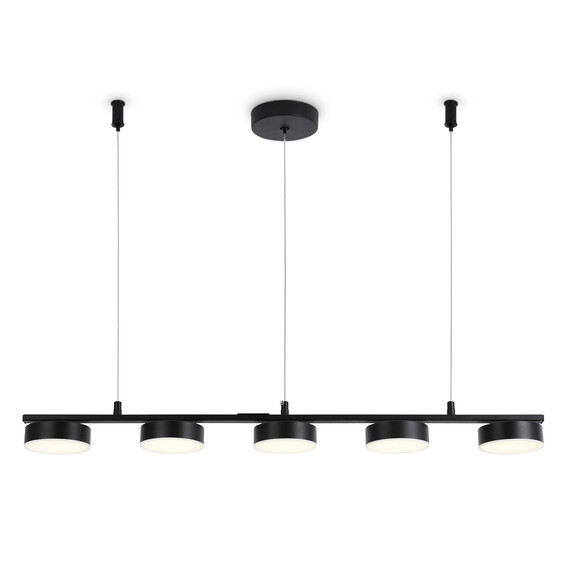 Светильник светодиодный подвесной FL51734/5 BK черный 3000K/4200K/6400K 25W 800*100*1000 (Без ПДУ), фото 