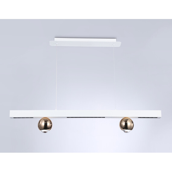 Светильник светодиодный подвесной FL5955 WH/GD белый/золото 4200K 18W 1000*70*1200 (Без ПДУ), фото , изображение 2