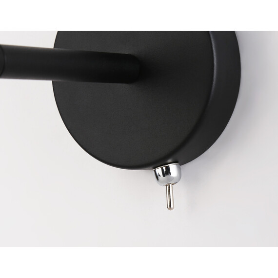 Светильник настенный с выключателем TA13129 BK черный GU10 max D85*L150*H240, фото , изображение 4