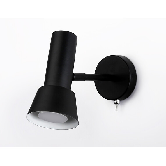 Светильник настенный с выключателем TA13129 BK черный GU10 max D85*L150*H240, фото , изображение 3