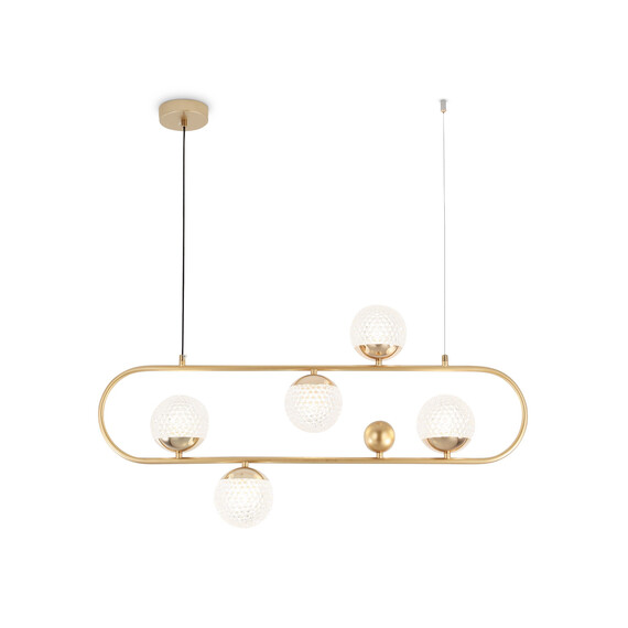 Светильник подвесной TR5433/5 GD золото G9/5 max 40W 780*110*1000, фото 