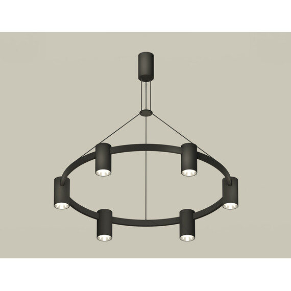 Комплект подвесного светильника XB9022151/6 SBK/PSL черный песок/серебро полированное MR16 GU5.3 (С9022, N6112), фото 