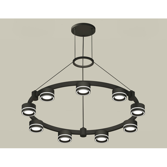 Комплект подвесного светильника с акрилом XR92051901/9 SBK/FR черный песок/белый матовый GX53  (A9205, C9242, N8434), фото 