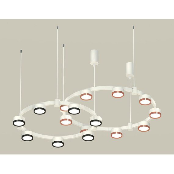 Комплект подвесного светильника XR92081210/16 SWH/PPG/PBK белый песок/золото розовое полированное/черный полированный GX53 (A9208, C9241, C9236, N8126, N8113), фото 