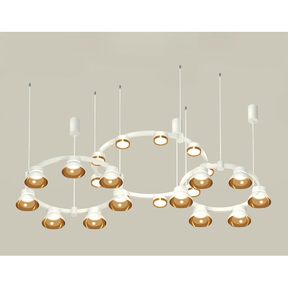 Комплект подвесного светильника с акрилом XR92082000/22 SWH/PYG/CL белый песок/золото желтое полированное/прозрачный GX53 (A9208, C9241, C9236, C9231, N8124, N8144), фото 