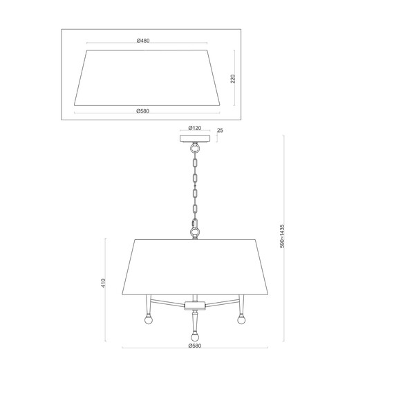 Подвесной светильник Freya FR5190PL-05BS1, фото , изображение 2
