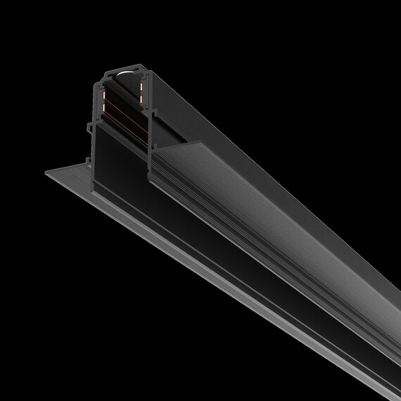 Магнитный встраиваемый шинопровод 3м под ГКЛ 9,5мм черный Maytoni Exility TRX034-423B, фото , изображение 4