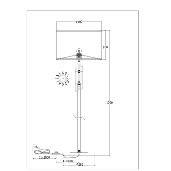 Напольный светильник (торшер) Maytoni MOD088FL-01BS, фото , изображение 4
