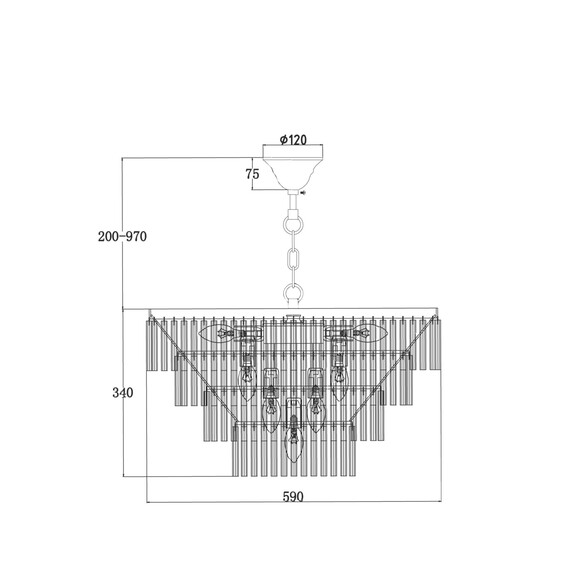 Подвесной светильник Maytoni MOD093PL-13CH, фото , изображение 3
