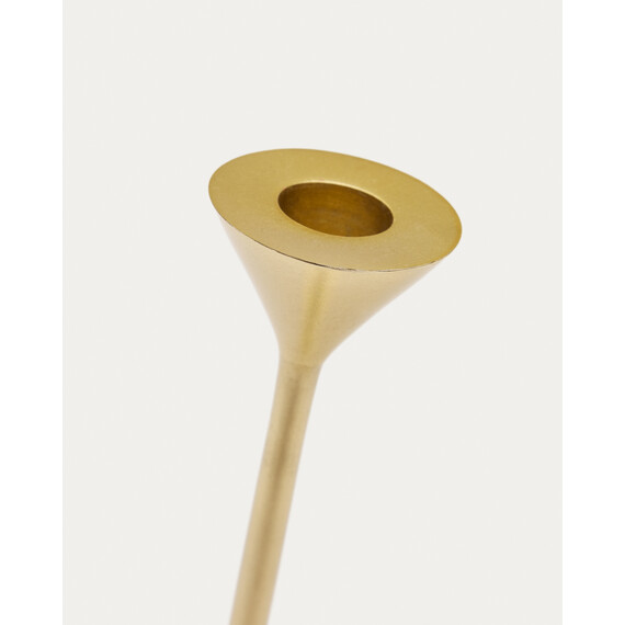 Morgana маленький золотой металлический подсвечник La Forma (ex Julia Grup) 181503, фото , изображение 4