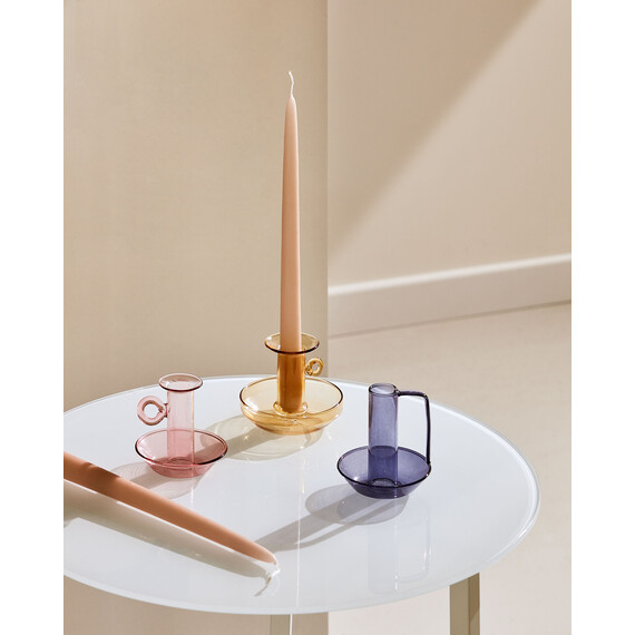 Yumalay Подсвечник из синего стекла La Forma (ex Julia Grup) 146101, фото , изображение 2