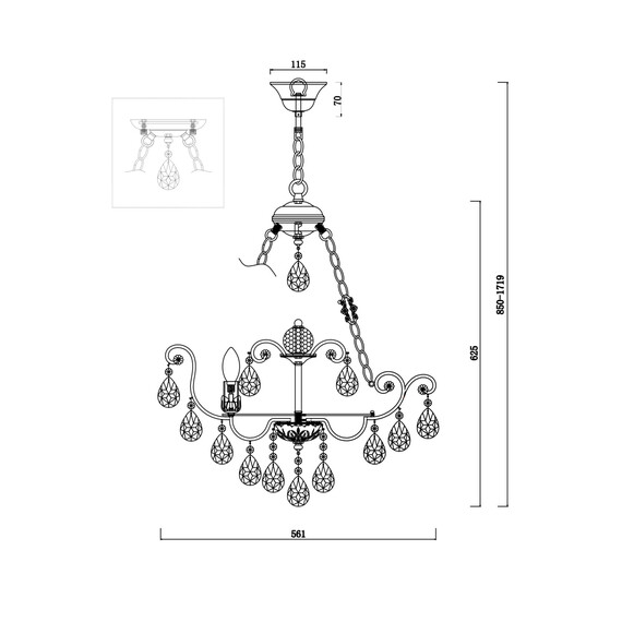 Люстра Freya FR1002PL-06WG, фото , изображение 3