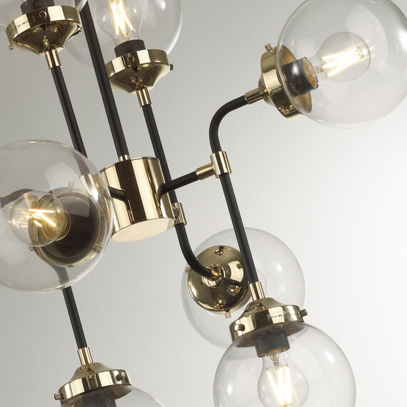 4971/8 LOFT ODL22 477 черный/золотой/прозрачный/стекло Люстра E27 8*40W PRIAMA, фото , изображение 2