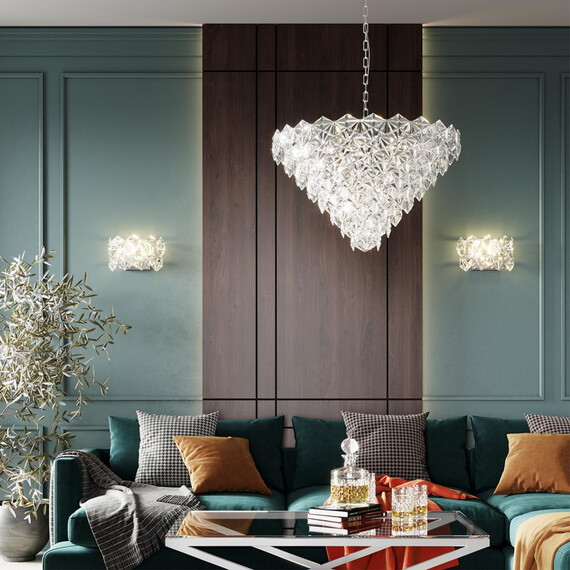 4923/7 MODERN ODL22 325 хром/прозрачный/стекло Люстра E14 5*40W TALERTI, фото , изображение 4