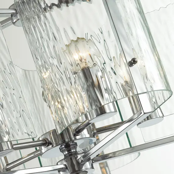 4888/5 MODERN ODL_EX22 63 хром/прозрачный/стекло Люстра E27 5*60W ELEGANTE, фото , изображение 2