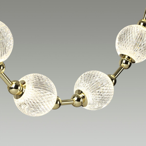 5008/64L L-VISION ODL23 золотой/прозрачный/металл/акрил Подвес LED  64W 4000K 3520Лм CRYSTAL, фото , изображение 3