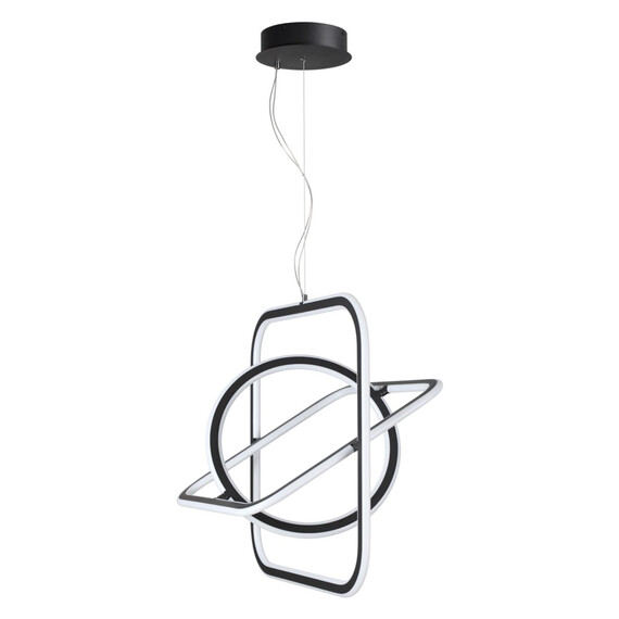 359179 OVER NT23 000 черный Светильник подвесной диммируемый, в комплекте пульт ДУ IP20 LED 4000К 179W 220V ONDO, фото , изображение 2