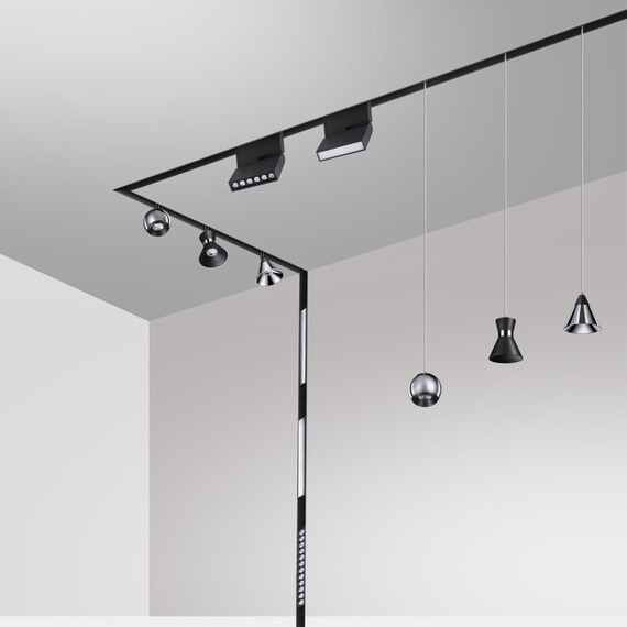Магнитный трековый светильник Черный Novotech FLUM 358412, фото , изображение 2