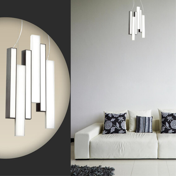 4014/99L L-VISION ODL18 17 черн/белый Люстра IP20 LED 109W 220V PIANO, фото , изображение 3