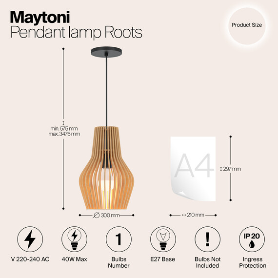 Подвесной светильник Maytoni MOD191PL-01W1, фото , изображение 7