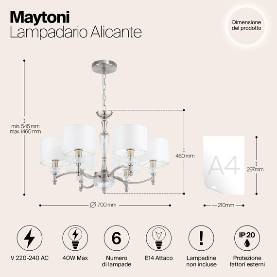Люстра Maytoni MOD014CL-06N, фото , изображение 7