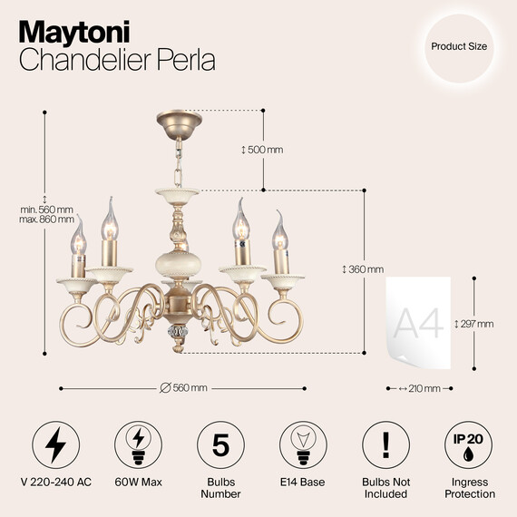 Люстра Maytoni ARM337-05-R, фото , изображение 8