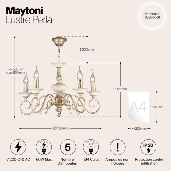 Люстра Maytoni ARM337-05-R, фото , изображение 9