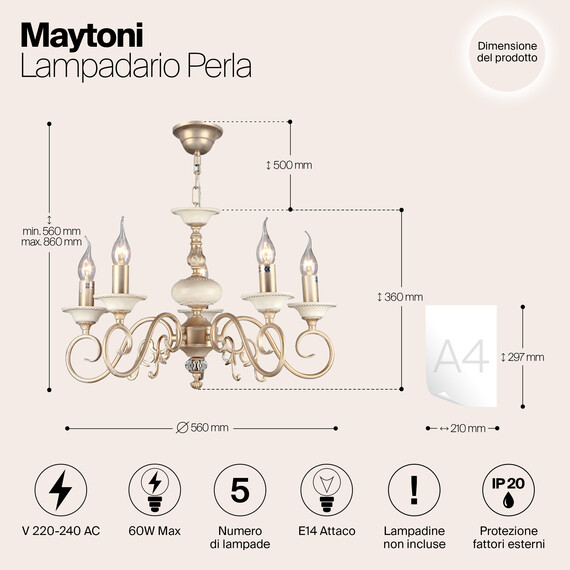 Люстра Maytoni ARM337-05-R, фото , изображение 10