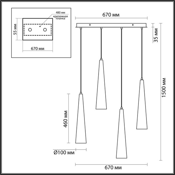 5043/42L L-VISION ODL24 301 глянц.золото/прозрачный/металл/стекло Люстра LED 42W 3000K 4167Лм LUMP, фото , изображение 3