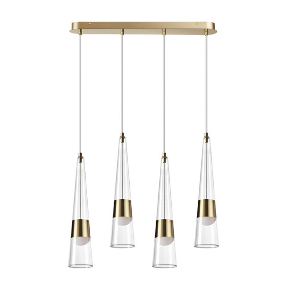 5043/42L L-VISION ODL24 301 глянц.золото/прозрачный/металл/стекло Люстра LED 42W 3000K 4167Лм LUMP, фото 