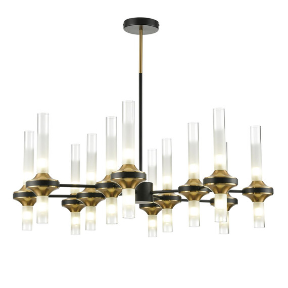 8112/24 NEOCLASSI LN25 26 черный/бронза/прозрачный, металл/стекло Люстра потолочная G9 24*30W 220V TAMARESA, фото , изображение 2