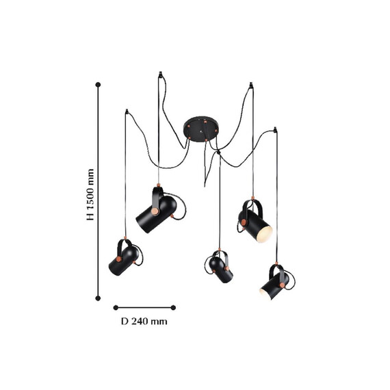 Подвесная люстра Favourite Ampolla 2007-5P, фото , изображение 2