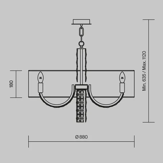 Подвесной светильник Maytoni DIA008PL-08CH, фото , изображение 8