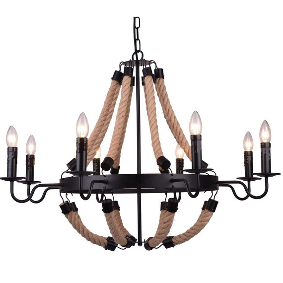 Подвесная люстра Arte Lamp Marsiglia A8956LM-8BK, фото 