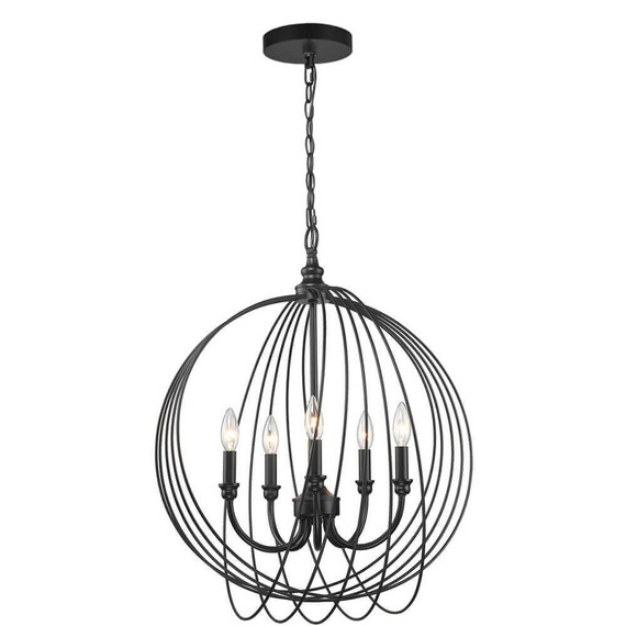 Подвесная люстра Toplight Dina TL1185H-05BK, фото 